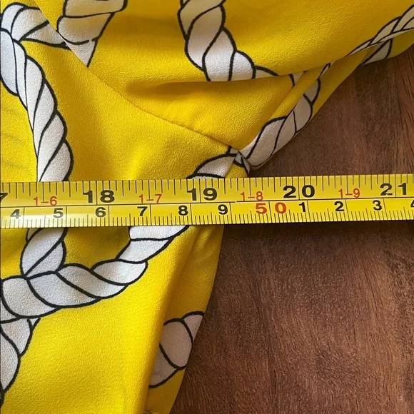 Like new CAbi Yellow Nautical Print Blouse - Picture 11 of 16